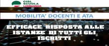 Mobilità docenti domande CISL Scuola Regionale Mobilità docenti domande CISL Scuola Regionale