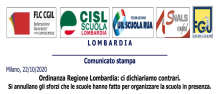 Comunicato stampa del 22 ottobre 2020 