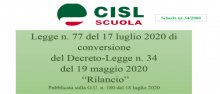 Convertito in legge il "Decreto Rilancio", scheda di lettura della CISL Scuola