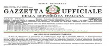 Gazzetta Ufficiale 29 Dicembre 2019 Gazzetta Ufficiale 29 Dicembre 2019